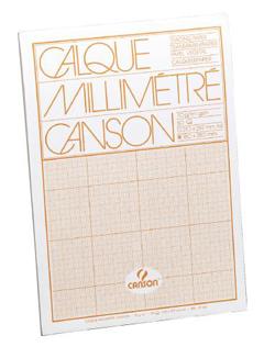 BLOCCO CANSON CARTA MILLIMETRATA 29X42 OPACA G90 FF50