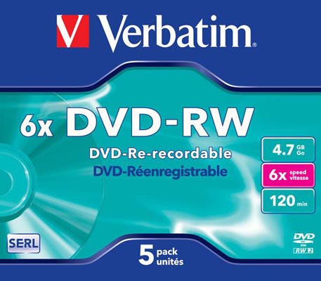 DVD+RW VERBATIM SLIM 4X CF.5