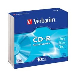 CD-R VERBATIM SLIM 52X 700MB CF.10