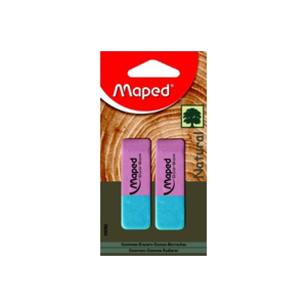 GOMMA MATITA MAPED DUO OM ROSSO-BLU BLISTER 2