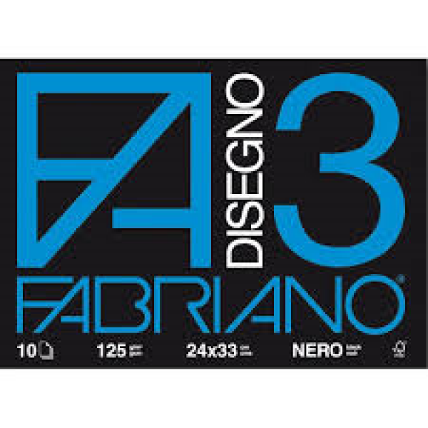 ALBUM DISEGNO FABRIANO F3 24X33 NERO FF10