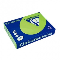RISMA CLAIREFONTAINE TROPHE A4 G80 FF500  VERDE FLUO