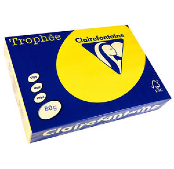 RISMA CLAIREFONTAINE TROPHE A4 G80 FF500GIALLO FLUO
