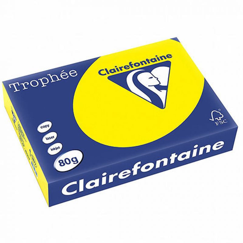 RISMA CLAIREFONTAINE TROPHE A4 G80 FF500GIALLO SOLE
