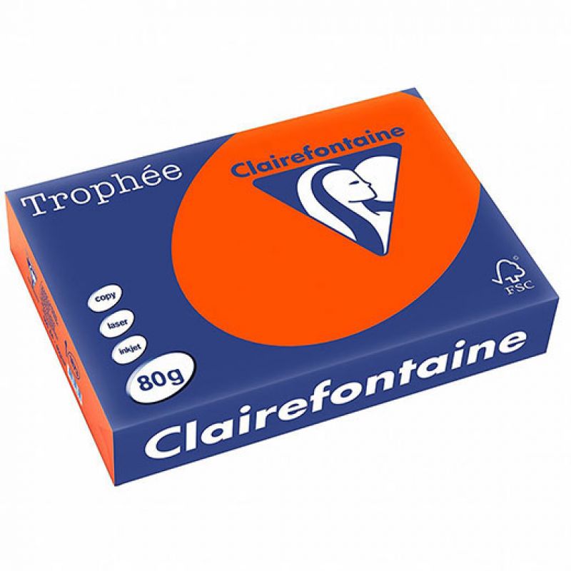 RISMA CLAIREFONTAINE TROPHE A4 G80 FF500ROSSO CARDINALE