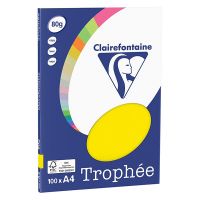 RISMA CLAIREFONTAINE TROPHE A4 G80 FF100  GIALLO FLUO