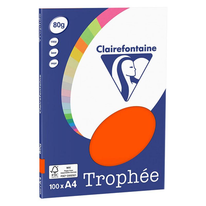 RISMA CLAIREFONTAINE TROPHE A4 G80 FF100ROSSO CARDINALE