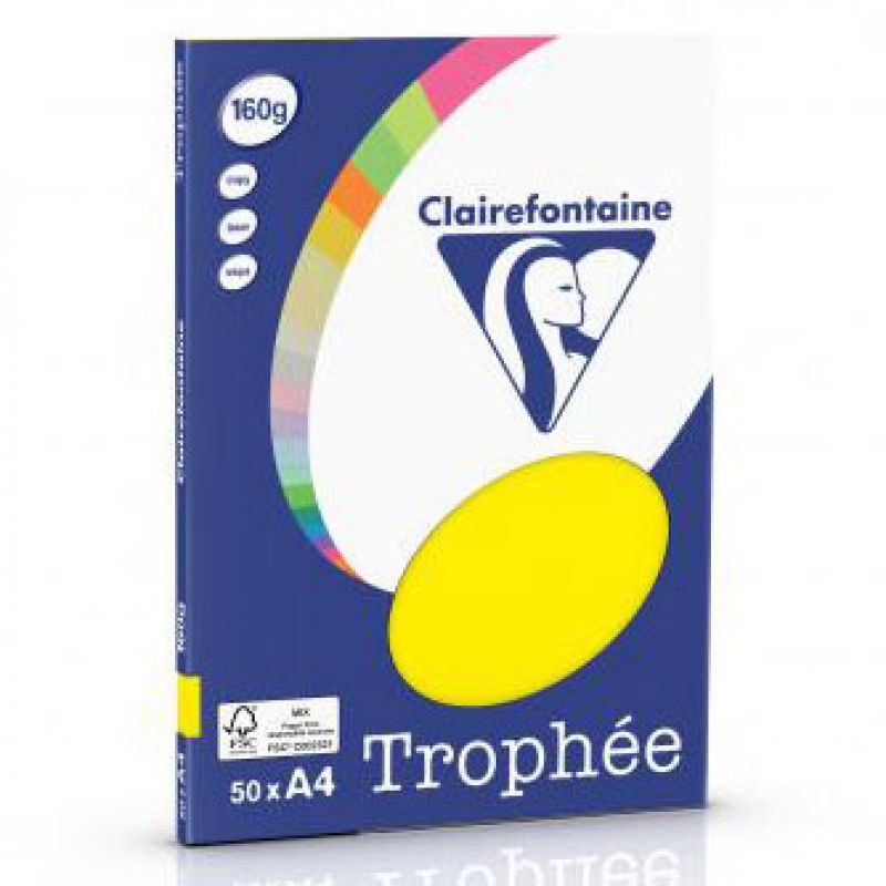 RISMA CLAIREFONTAINE TROPHE A4 G160 FF50GIALLO SOLE