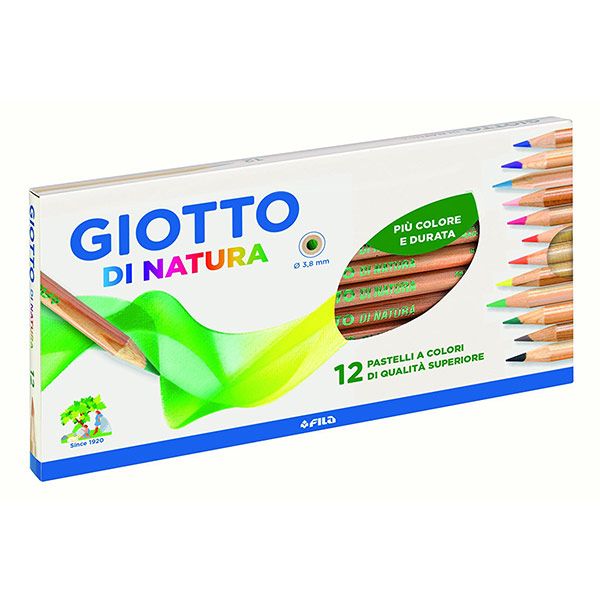 PASTELLO LEGNO GIOTTO DI NATURA 12 COLORI