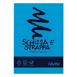 BLOCCO FAVINI SCHIZZA E STRAPPA A6 MM.105X148 FF150