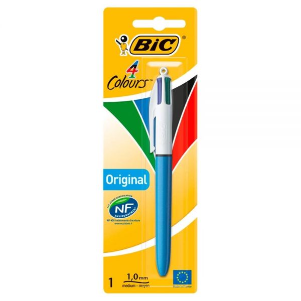 PENNA SFERA BIC MEDIUM 4 COLORI BLISTER