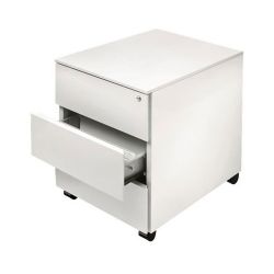CASSETTIERA 3 CASSETTI CON RUOTE METALLO41X58X55 BIANCO