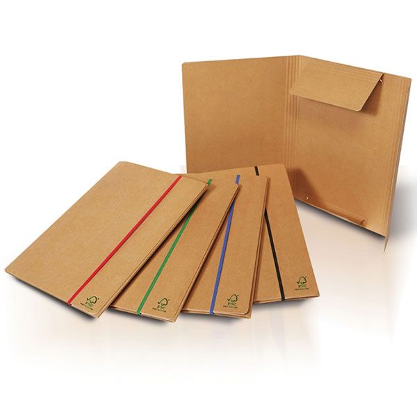 CARTELLA ECOLOGICA 3 LEMBI 25X35 CON ELASTICO D.MAX CM.4