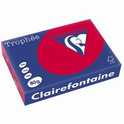 RISMA CLAIREFONTAINE TROPHE A4 G80 FF500  ROSSO RIBES