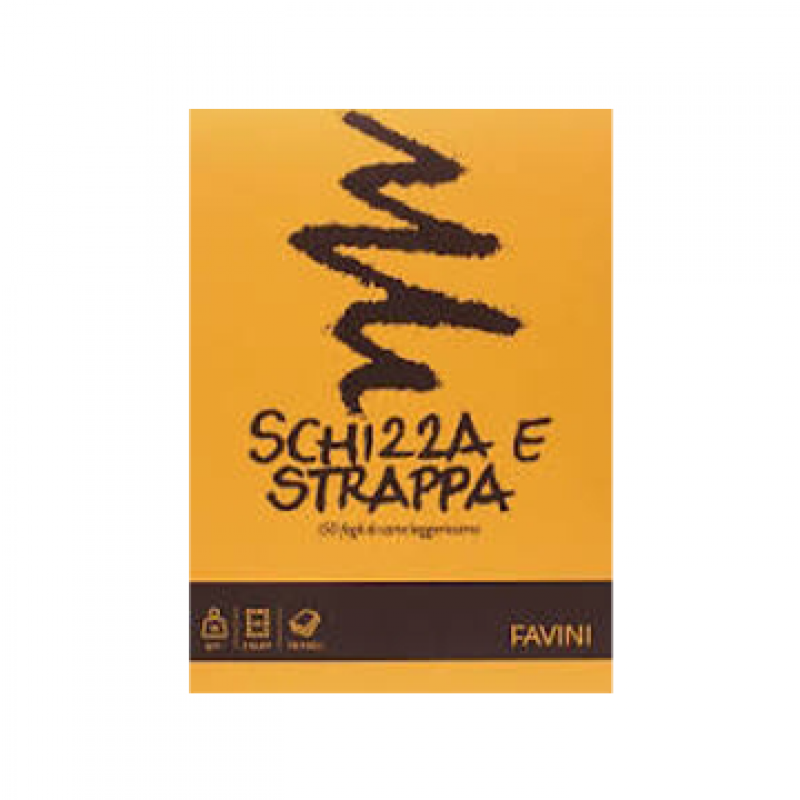 BLOCCO FAVINI SCHIZZA E STRAPPA A4 MM.210X297 FF150