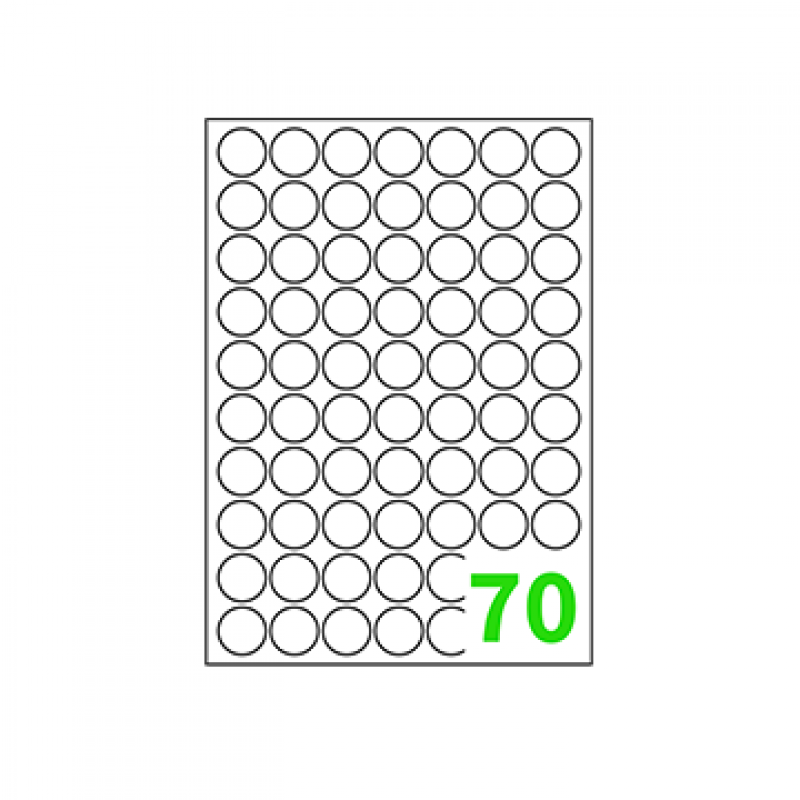 Tico PG4-25 Etichette adesive in carta bianca lucida, formato fogli A4