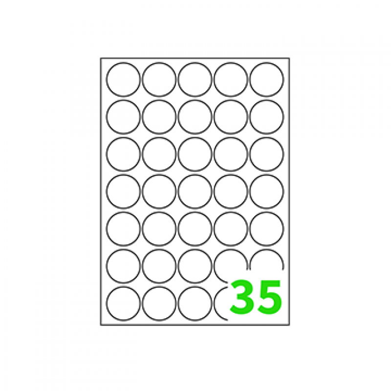 Tico PG4-36 Etichette adesive in carta bianca lucida, formato fogli A4