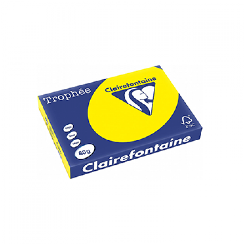 RISMA CLAIREFONTAINE TROPHE A4 G80 FF100GIALLO SOLE