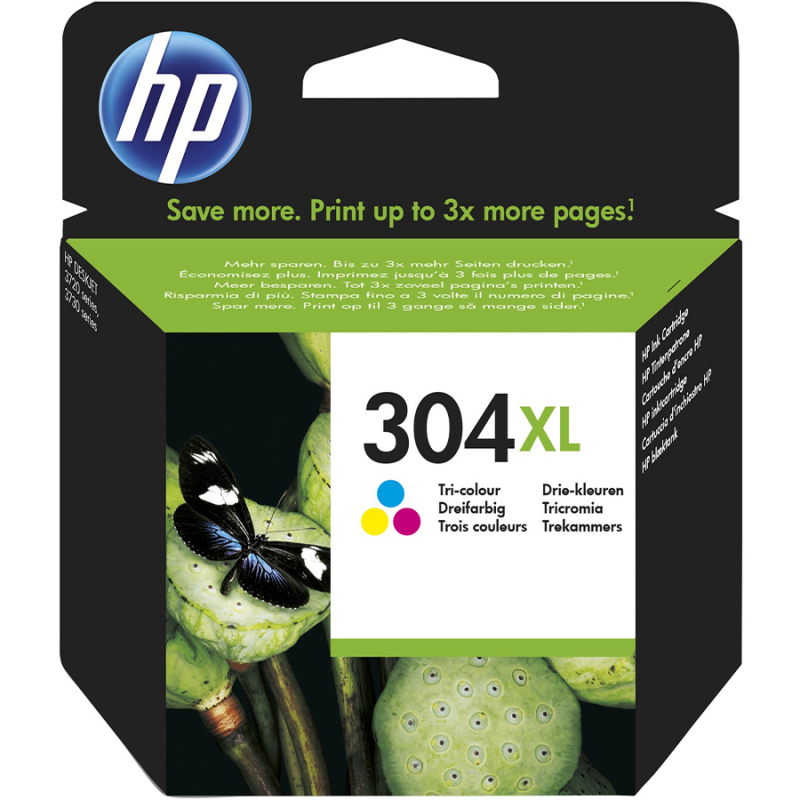 CARTUCCE HP 304XL TRI COLOR N9K07AE PG.300