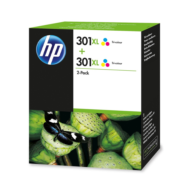 CARTUCCE HP 301XL COLORE 2 PACK D8J46AE