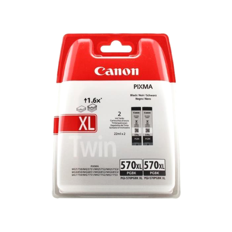 CARTUCCE CANON PGI-570 XL NERO TWIN PACK0318C007