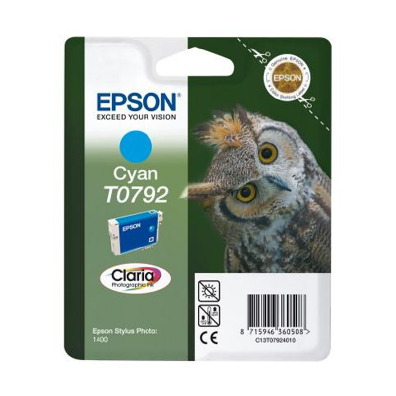 CARTUCCE EPSON STYLUSPHOTO 1400N CIANO BLISTER C13T07924020