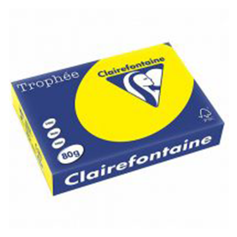 RISMA CLAIREFONTAINE TROPHE A3 G80 FF500GIALLO CANARINO