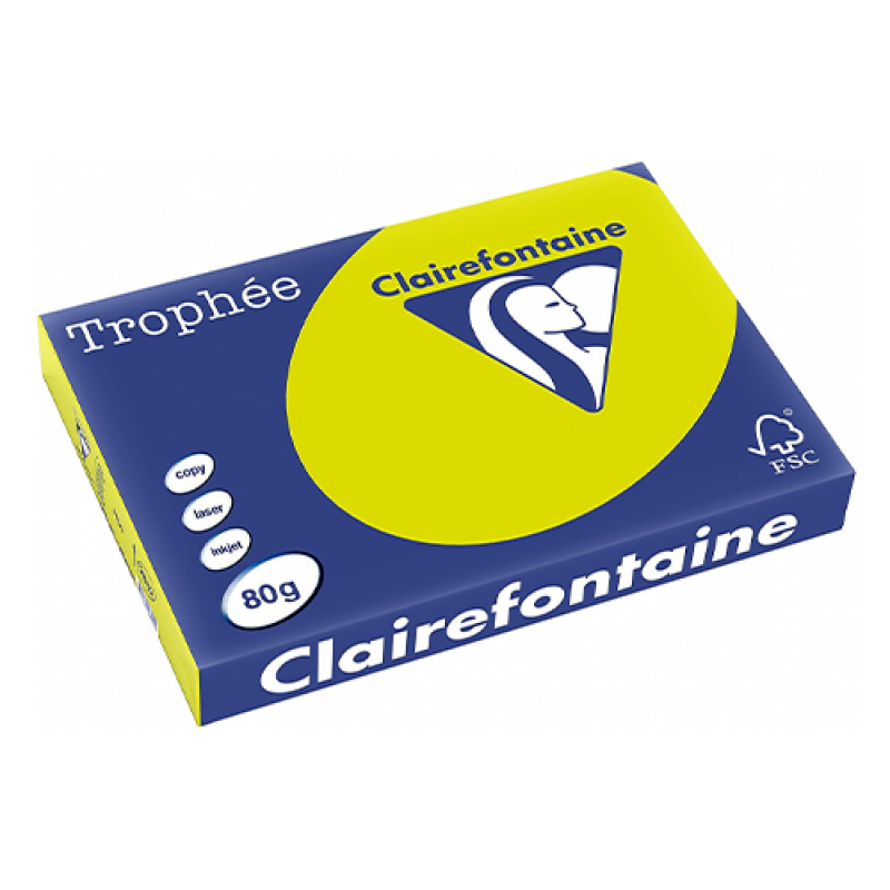RISMA CLAIREFONTAINE TROPHE A3 G80 FF500GIALLO SOLE