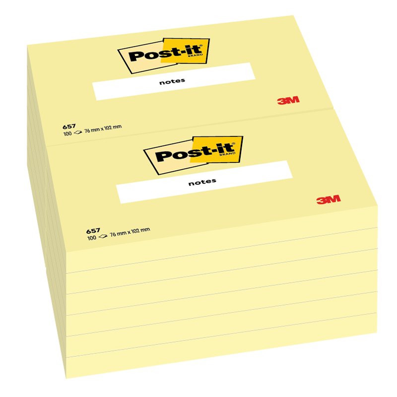 BLOCCO 3M POST-IT 76X102 CANARY 657