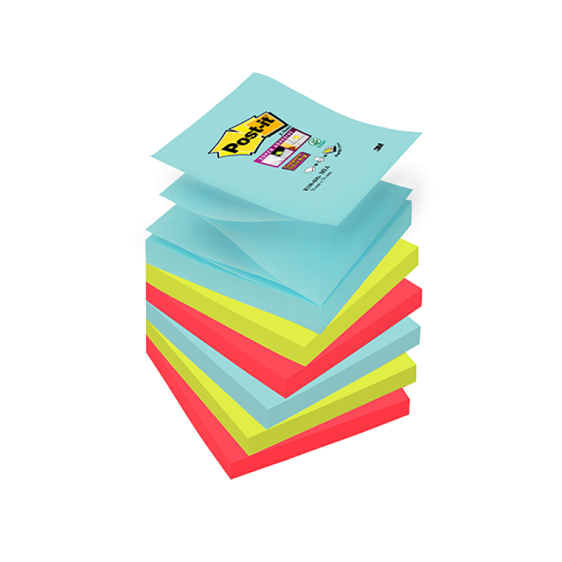 BLOCCO 3M POST-IT 76X76 SUPER STICKY COSMIC Z-NOTE CF.6 R330-6SS-COS