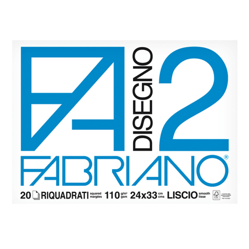 ALBUM DISEGNO FABRIANO F2 24X33 SQUADRATO FF20 G110