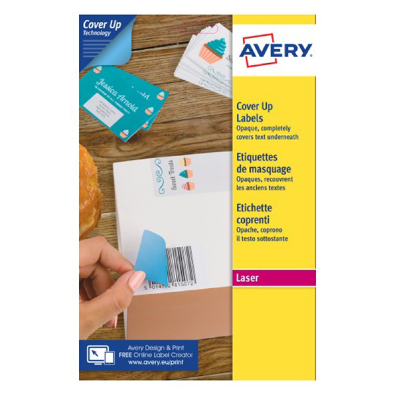 Avery L4611-25 Etichette adesive in carta bianca coprente