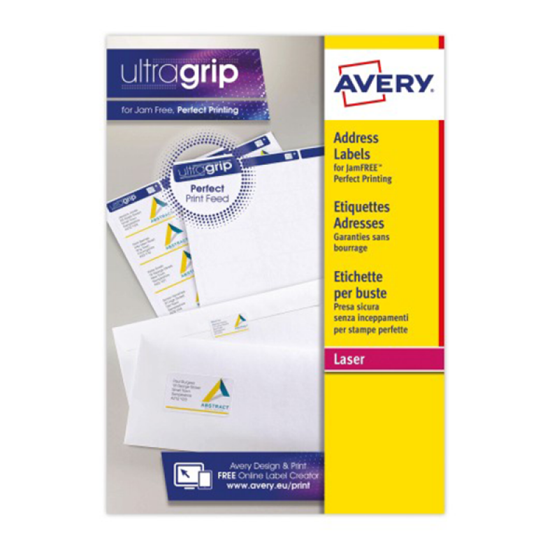 Avery L7159-15 Etichette adesive in carta bianca con adesivo permamente