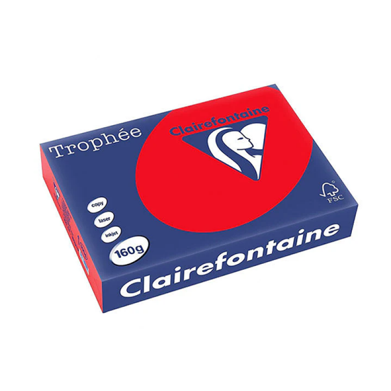 RISMA CLAIREFONTAINE TROPHE A4 G160 FF250 ROSSO
