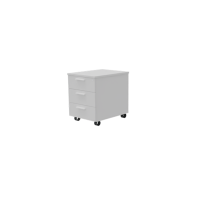 CASSETTIERA 3 CASSETTI SU RUOTE 42X57X55GRIGIO CHIARO MANIGLIA Q