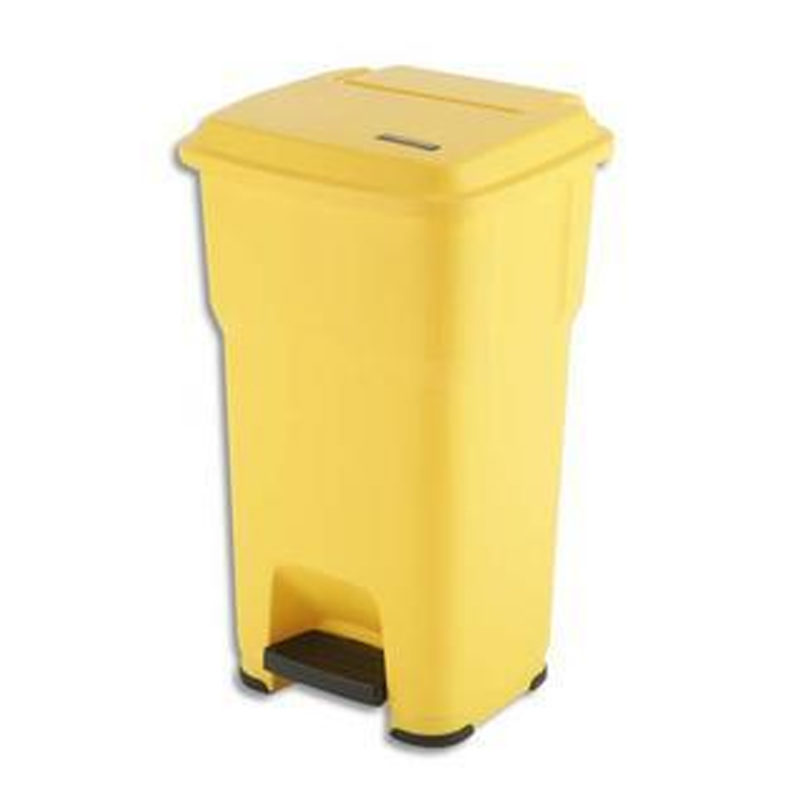 BIDONE HERAA PEDELE CON COPERCHIO 60 CM.39X39X69H GIALLO