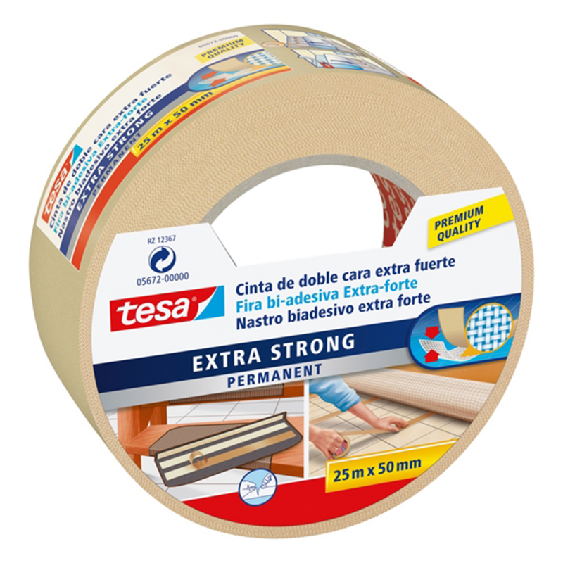 NASTRO BIADESIVO 50MMX25MT EXTRA-FORTE TESA