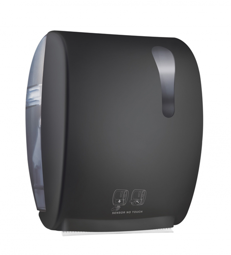 DISPENSER ASCIUGAMANI ELETTRONICO 875 KOMPATTO ADVAN NERO SOFT TOUCH