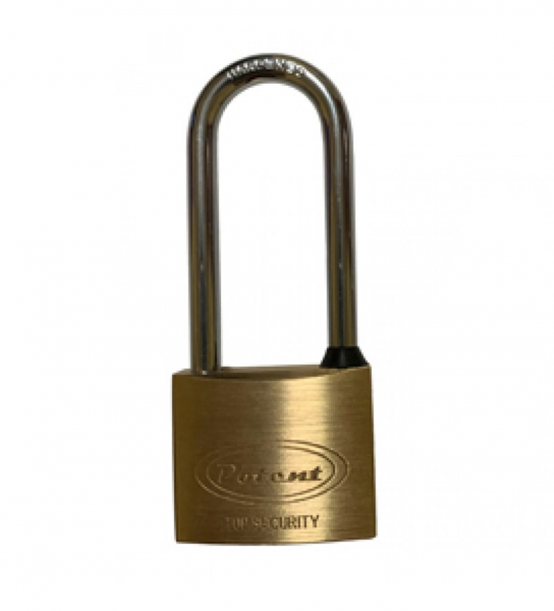 LUCCHETTO AD ARCO LUNGO 40MM ACCIAIO CROMATO METALPLUS PT2780B