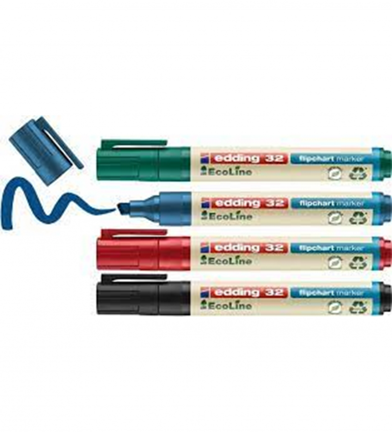PENNARELLO PER LAVAGNE A FOGLI EDDING 32ECOLINE 4 COLORI ASSORTITI