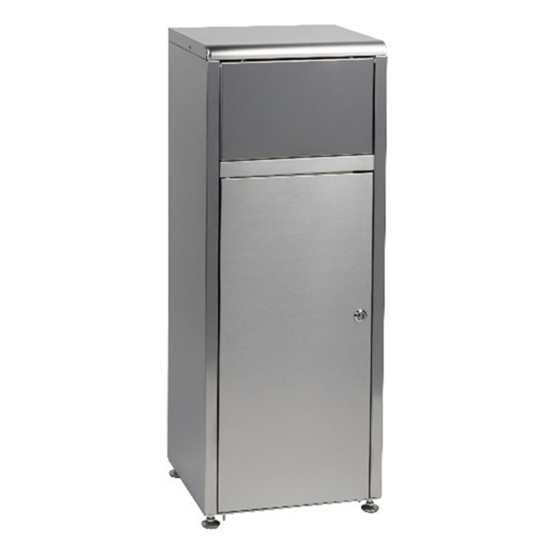 CONTENITORE RIFIUTI MINI MEC SPORTELLO BASCULANTE ACCIAIO INOX 40X32,4X107,5CM
