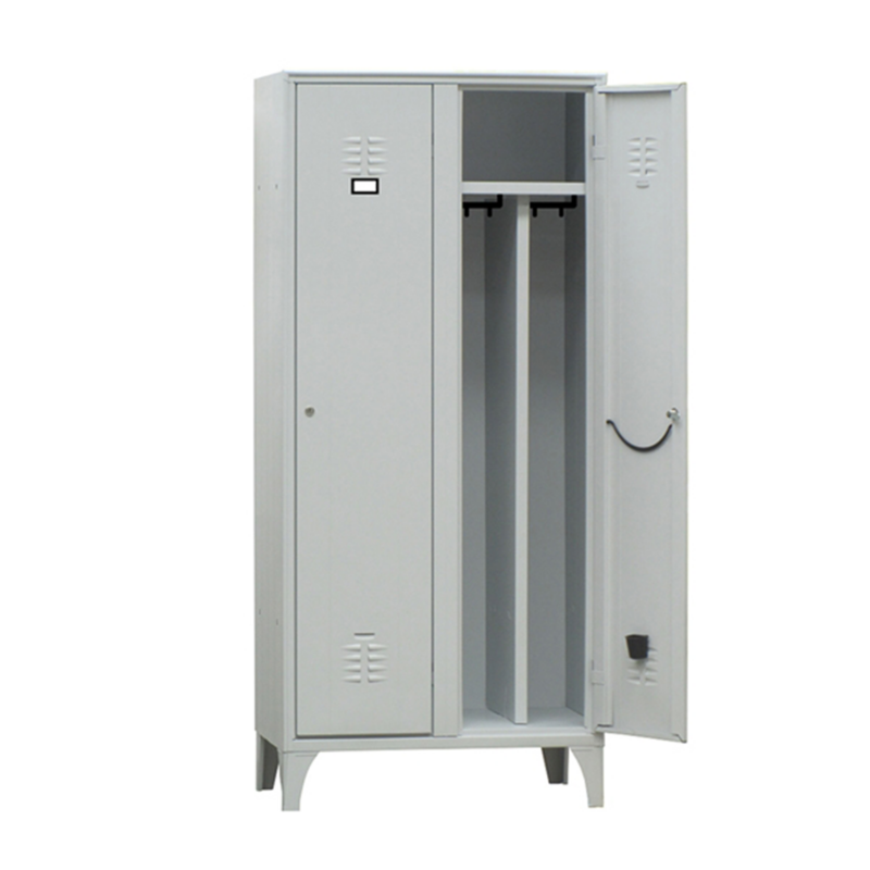 SPOGLIATOIO IN METALLO A 2 VANI C/DIVISORIO 100X50CM H180CM GRIGIO 214/02/AL/S