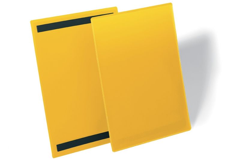 TASCHE CON BANDE MAGNETICHE CM.21X29,7 VERTICALE GIALLO CF.50