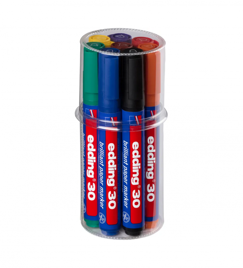 PENNARELLO MARCATORE EDDING 30 PUNTA CONICA MM.1,5 CONF. 8 COLORI ASS.